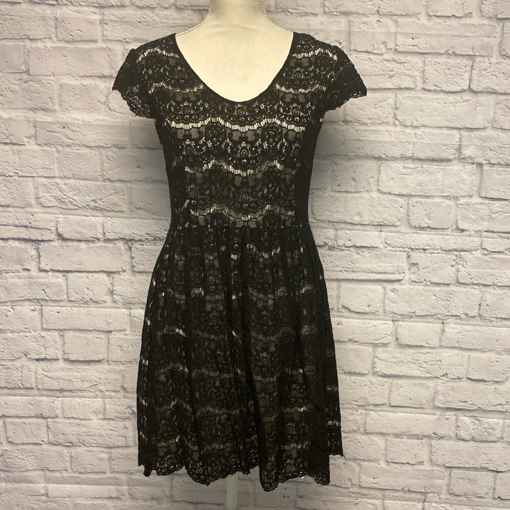 Kensie Black Lace Dress Size Medium
